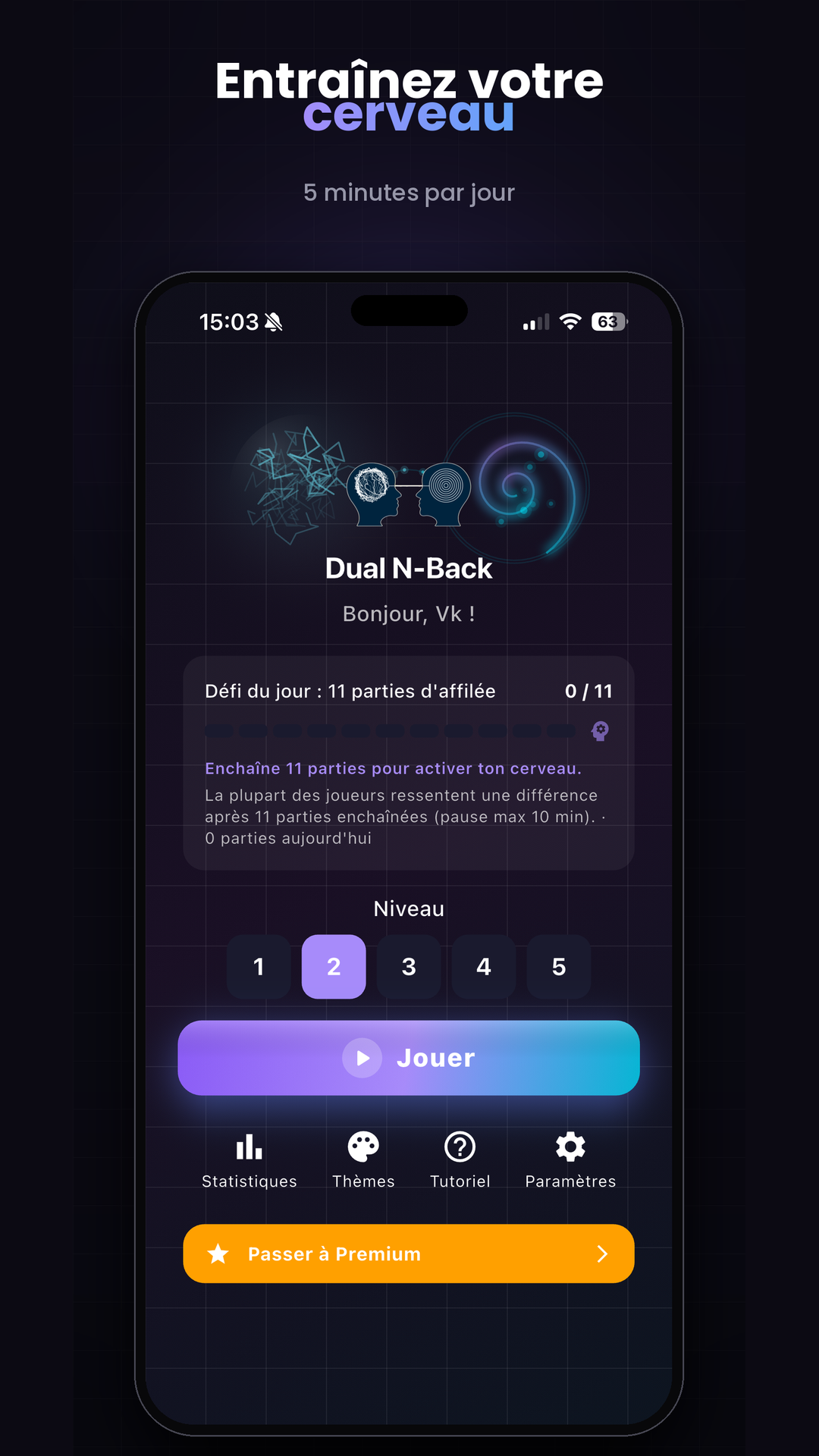 Dual N-Back — Aperçu 1